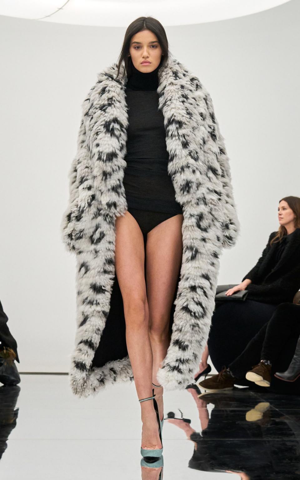 At Alaia, fake fur was created using only merino yarn