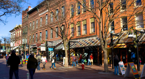 Church Street pedestrian mall, business district, Burlington, Vermont