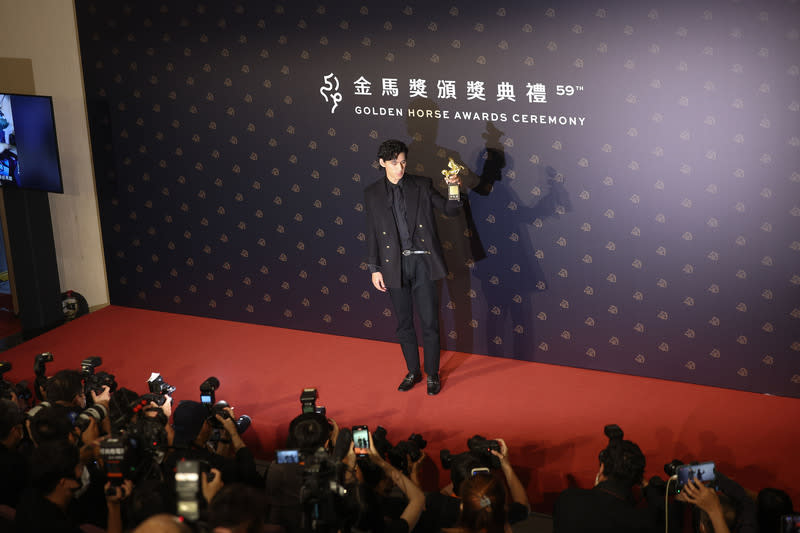 朱軒洋獲得59屆金馬獎最佳配角。（圖／中央社）