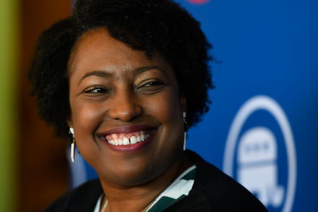 A win by Republican Jennifer-Ruth Green in Indiana would deprive Democrats of one of the party’s few remaining blue-collar and white bastions in the industrial midwest and signal that the GOP is continuing to make incremental inroads among Black voters. (Photo: Paul Beaty/Associated Press)