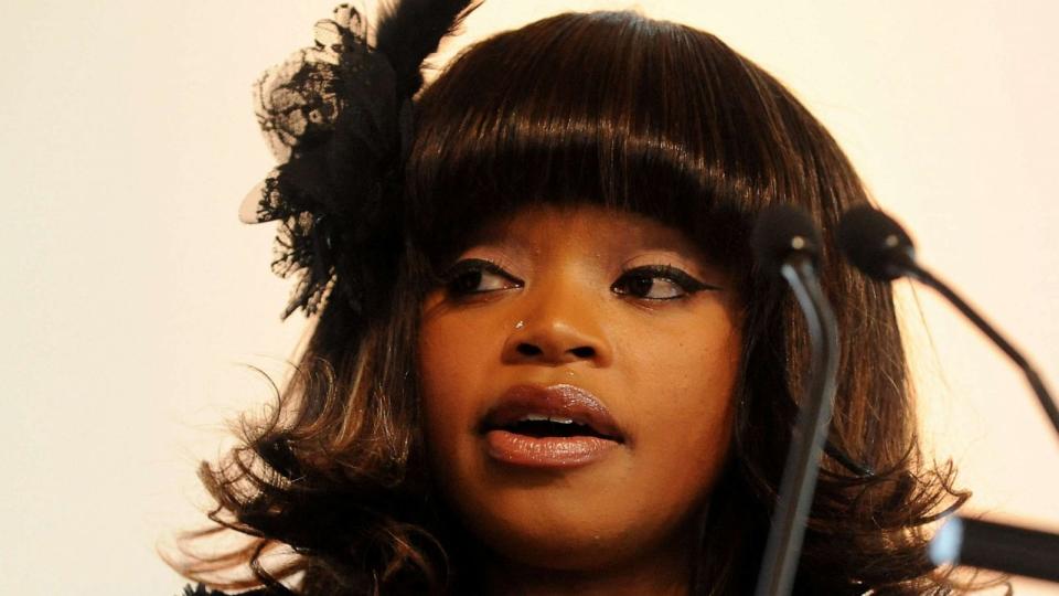 PHOTO: Zoleka Mandela speaks during the launch of the Zenani Mandela Scholarship for road safety, which will contribute to the United Nations Decade of Action for Road Safety 2011-2020 campaign, in central London, on April 12, 2011. (Ben Stansall/AFP via Getty Images)