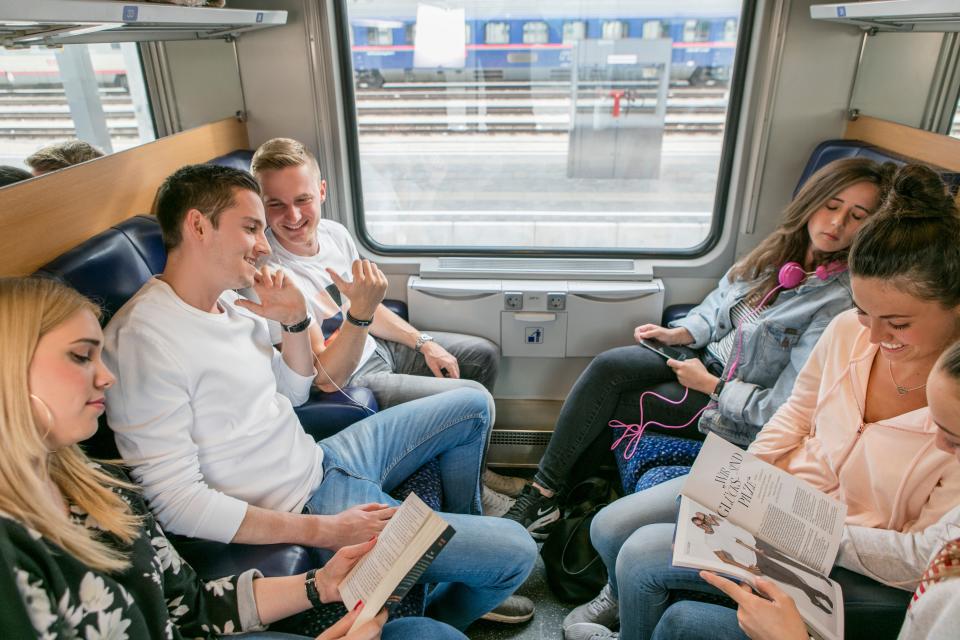 A full couchette accommodation on a Nightjet train.