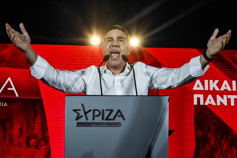 El líder opositor de izquierda Alexis Tsipras durante un acto de campaña en Patras, en el sur de Grecia