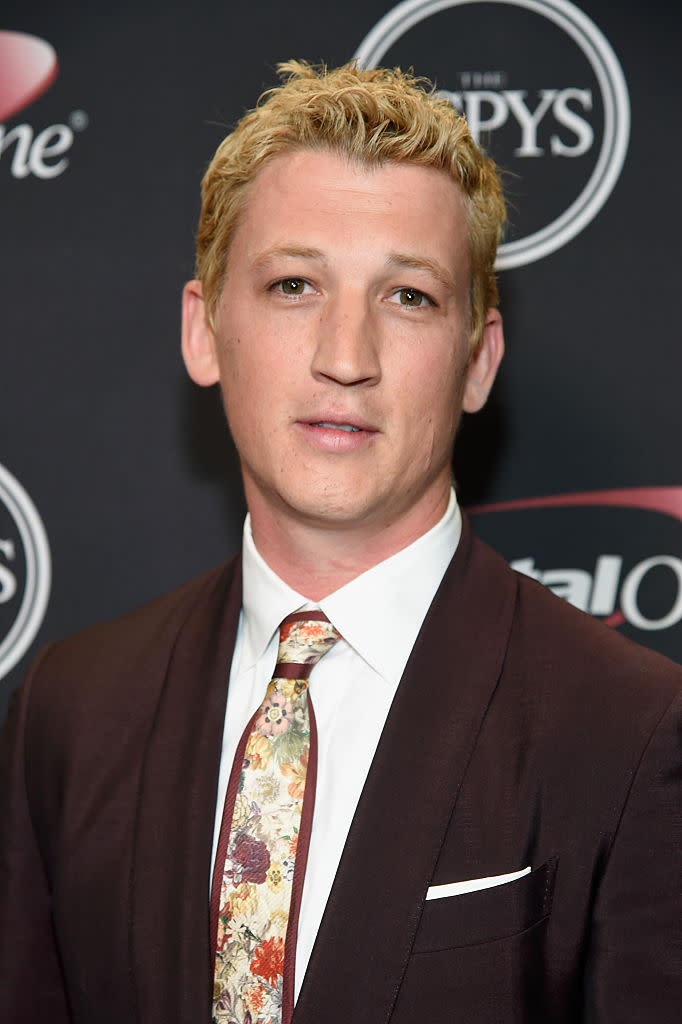 Miles Teller debuted his new look at the ESPYs in July -- and became a Twitter punch line. (Photo: Getty Images)