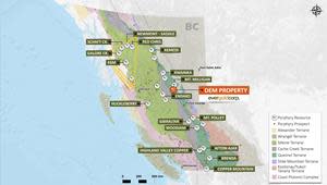 DEM Property Location in Province-Wide Geological Context