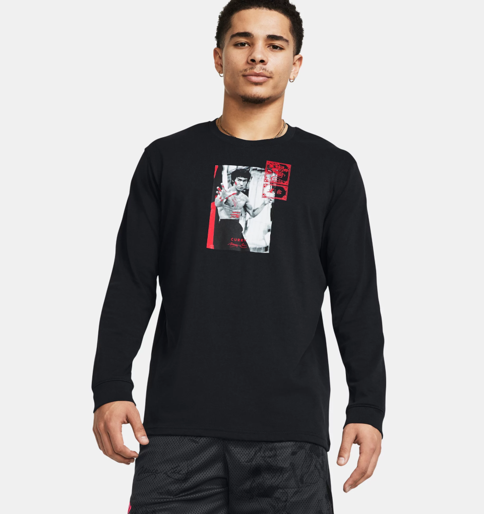 Men's Curry x Bruce Lee Lunar New Year 'Fire' Long Sleeve. PHOTO: Under Armour