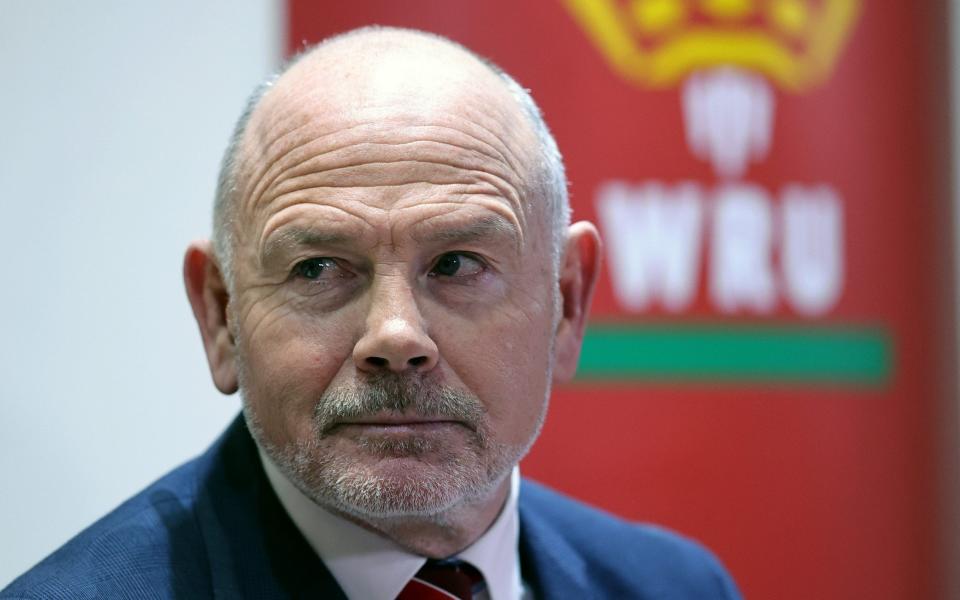 Ieuan Evans at a press conference - Ieuan Evans: 'Welsh rugby must stop taking massive liberties it can ill afford' - Getty Images/David Rogers