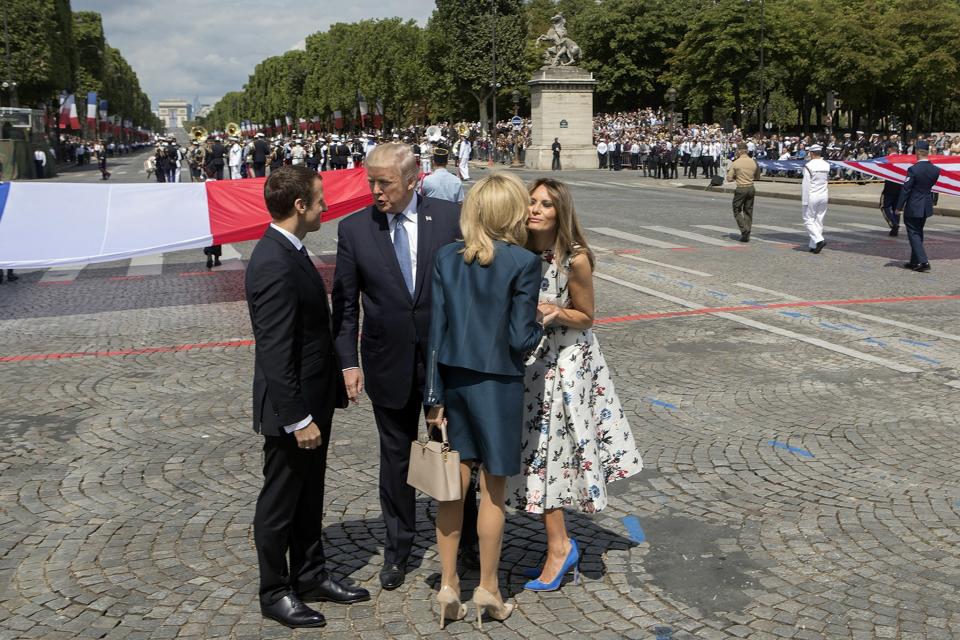 <p>El presidente Macron dijo delante de Donald Trump, que nada separará “jamás” a los dos países, que mantienen una amistad histórica. (Foto: AP) </p>