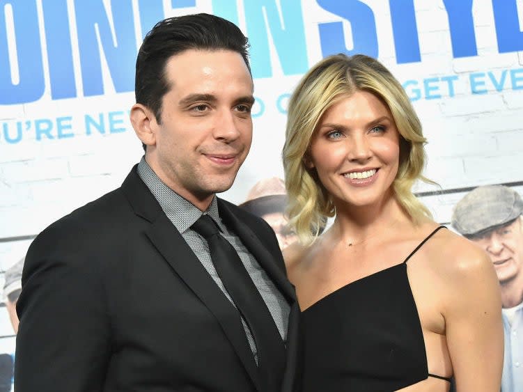 Nick Cordero and wife Amanda at the 2017 premiere of 'Going in Style': Mike Coppola/Getty Images
