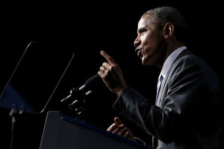 U.S. President Barack Obama delivers remarks at the Catholic Health Association conference in Washington June 9, 2015. REUTERS/Jonathan Ernst