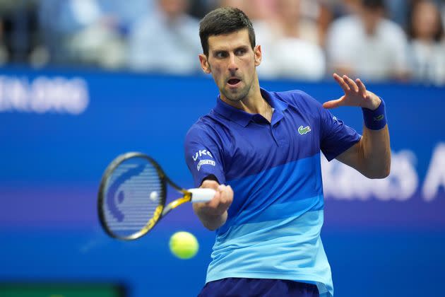 Novak Djokovic en finale de l'US Open face à Daniil Medvedev le 12 septembre 2021 à New York. (Photo: USA TODAY USPW via Reuters)