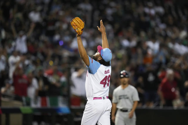 Jesus Cruz of Team Mexico pitches during the 2023 World Baseball