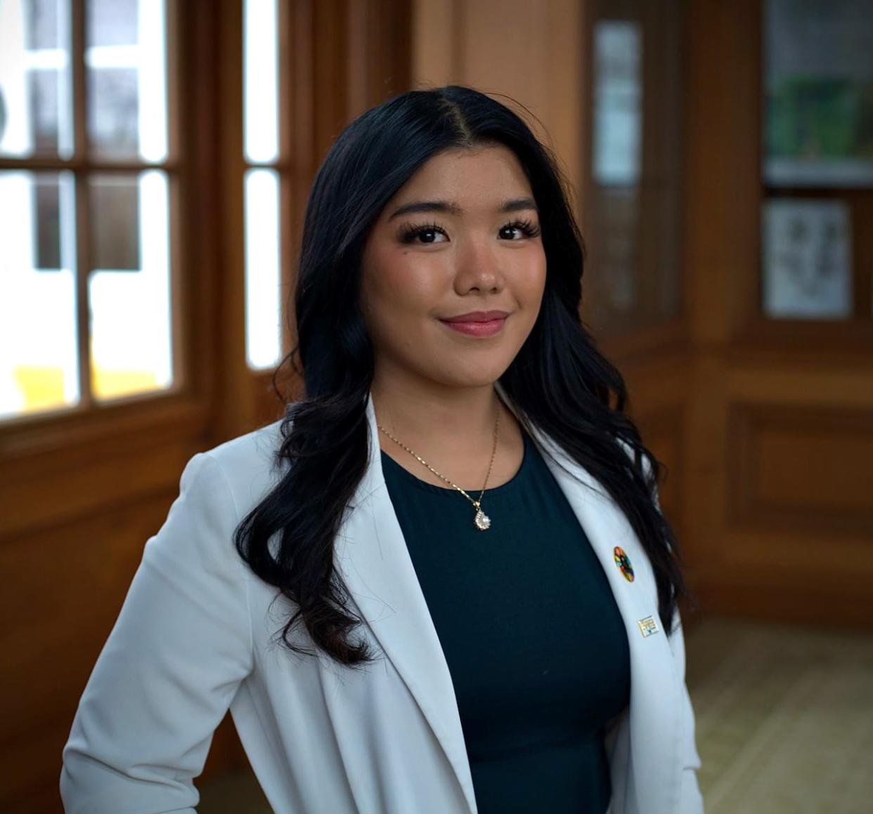 Alex Dulay, 21, grew up in the Philippines, but immigrated to Nova Scotia at 16. She's wrapping up her third year of studies at Acadia University in Wolfville, N.S. (John Pollack/Clothesline Media - image credit)