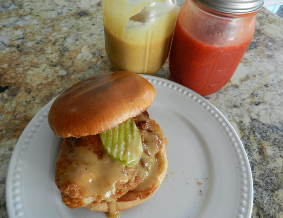 My at-home version of a Southern-style Chick-fil-A sandwich, using all ingredients purchased from Aldi. (Terri Peters)