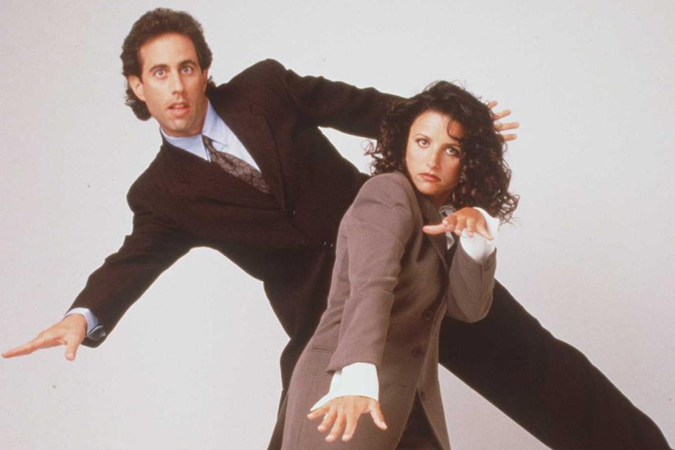 Jerry Seinfeld and Julia Louis-Dreyfus in Seinfeld (Getty)