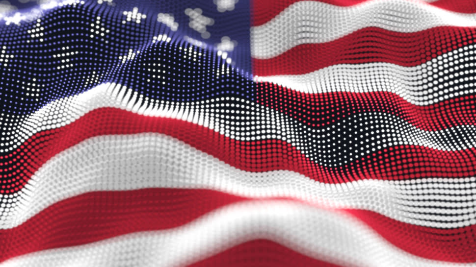  Digital US flag. 