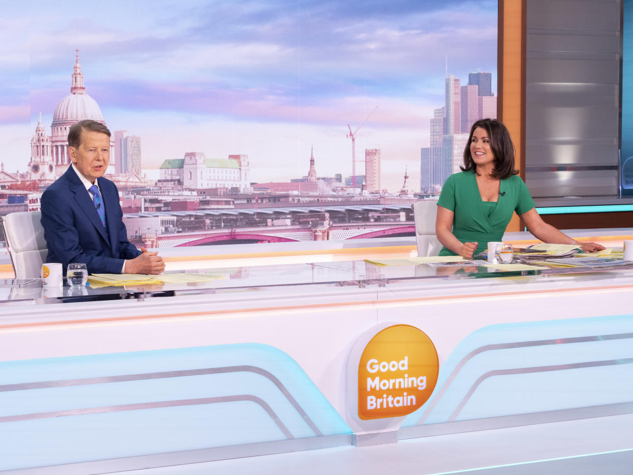 Editorial use only
Mandatory Credit: Photo by Ken McKay/ITV/Shutterstock (11955524j)
Bill Turnbull, Susanna Reid
'Good Morning Britain' TV Show, London, UK - 24 May 2021