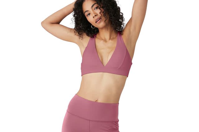 ALO Yoga, Intimates & Sleepwear, Alo Yoga Alosoft Ribbed Longline Sports Bra  Tank Top In Colour Parisian Pink