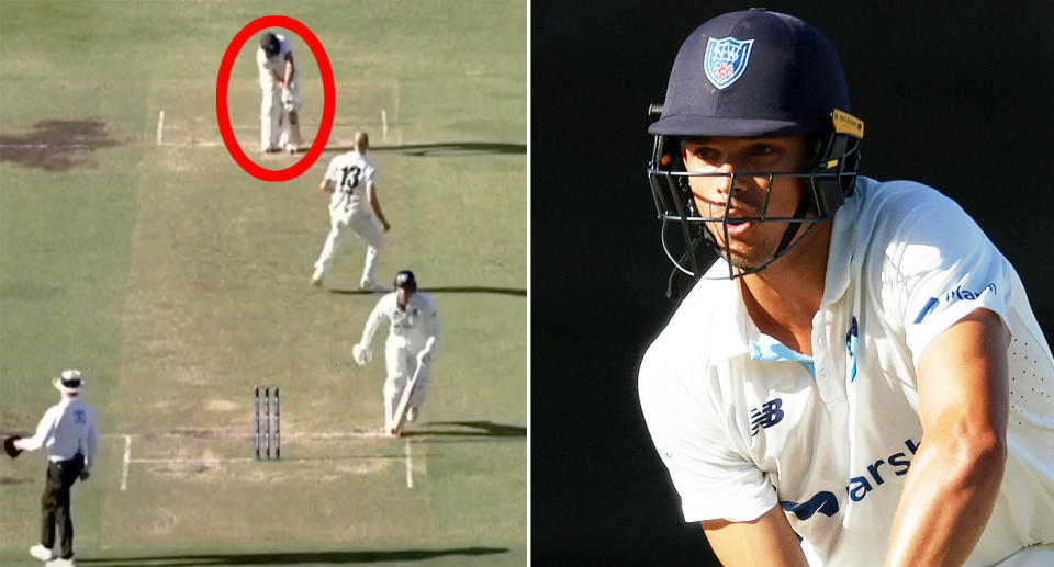 Seen here, NSW cricket star Chris Green in the Sheffield Shield clash against Western Australia. 