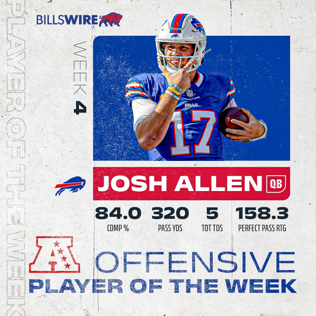 Josh Allen Named AFC Offensive Player of the Week