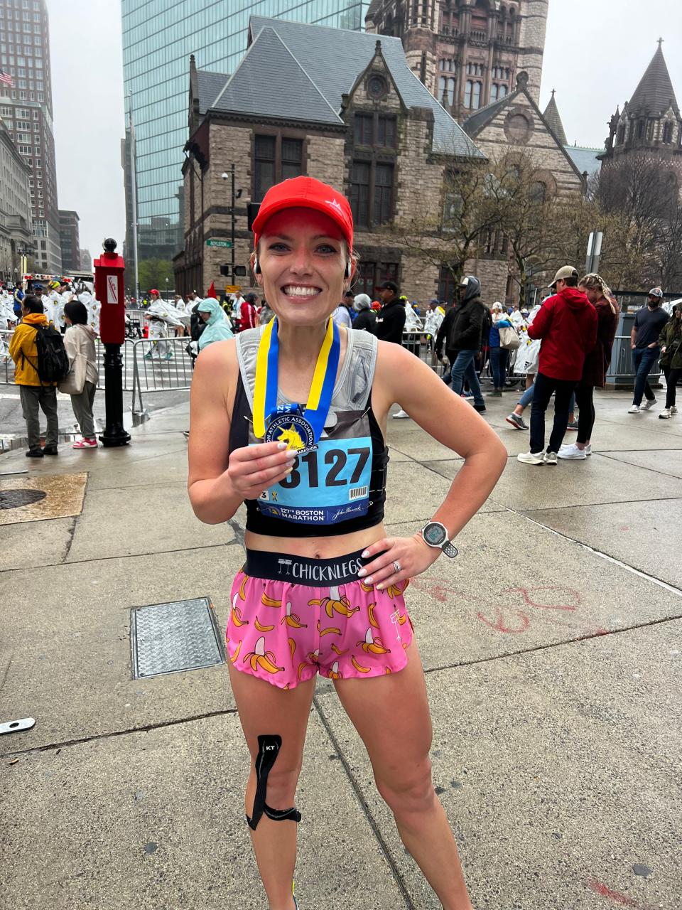 Stefanie Woll of Howell was the first Livingston County woman in the 2023 Boston Marathon.