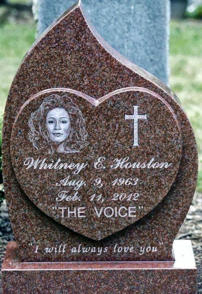 Whitney Houston's gravestone