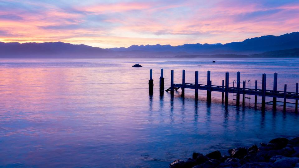 Pier at Sunset, Kaikoura, New Zealand