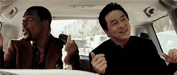 Chris Tucker and Jackie Chan dancing