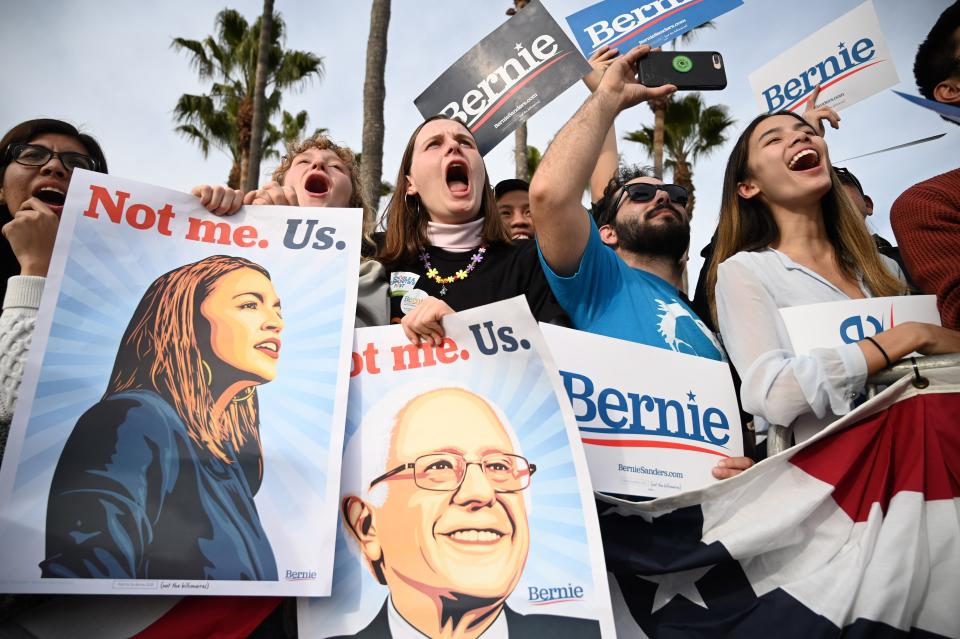 Supporters of Bernie Sanders