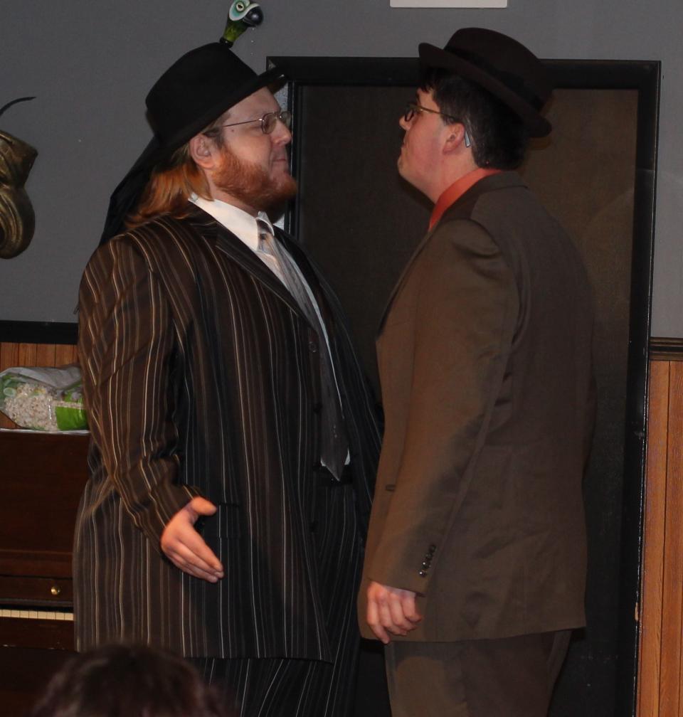 Sam Oswald and Zachary Glaeser in The Masquers production of ‘City of Angels.’