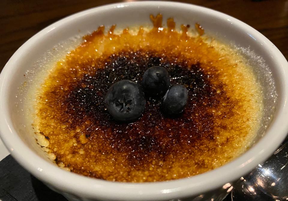 Creme brulee is among the desserts featured at Fronimi's Downtown restaurant in Canton at 315 Cleveland Ave. NW.