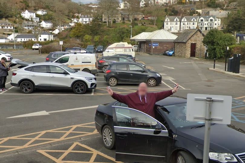 A Google Maps image of Millpool Long Stay Car Park in Loow