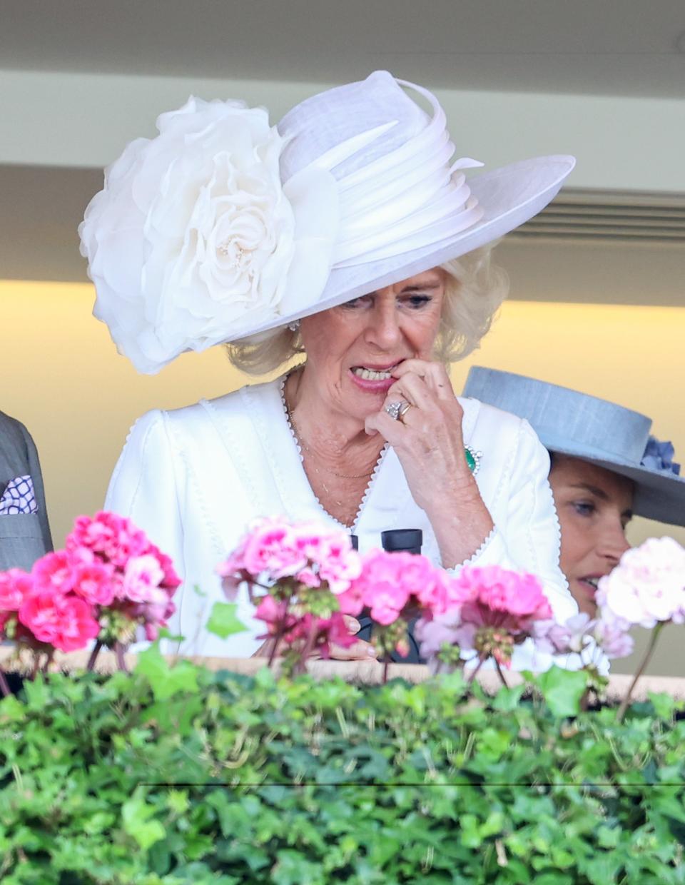 It was a nail-biting watch for the royal, literally. (Getty Images)