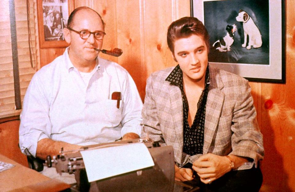 Col. Tom Parker and Elvis Presley appear together in this undated photo from the '50s or '60s. (Photo: GAB Archive/Redferns)