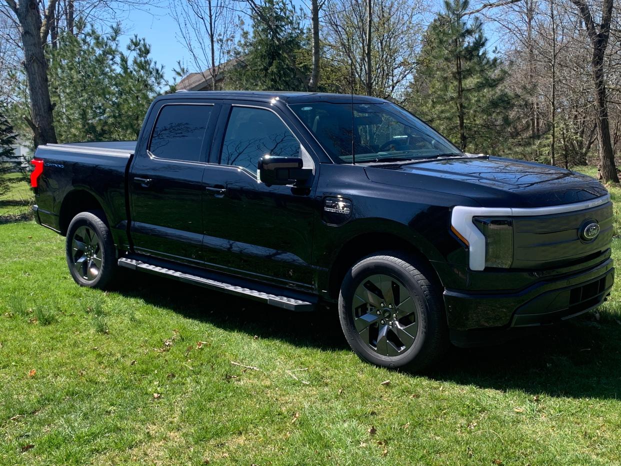 Paul Iacoangeli, a retired firefighter paramedic for the city of Monroe, said he has loved Ford trucks his whole life but now realizes that Ford doesn't love him back. And that hurts. He really likes his 2023 F-150 Lightning, seen here, but not how he was treated.