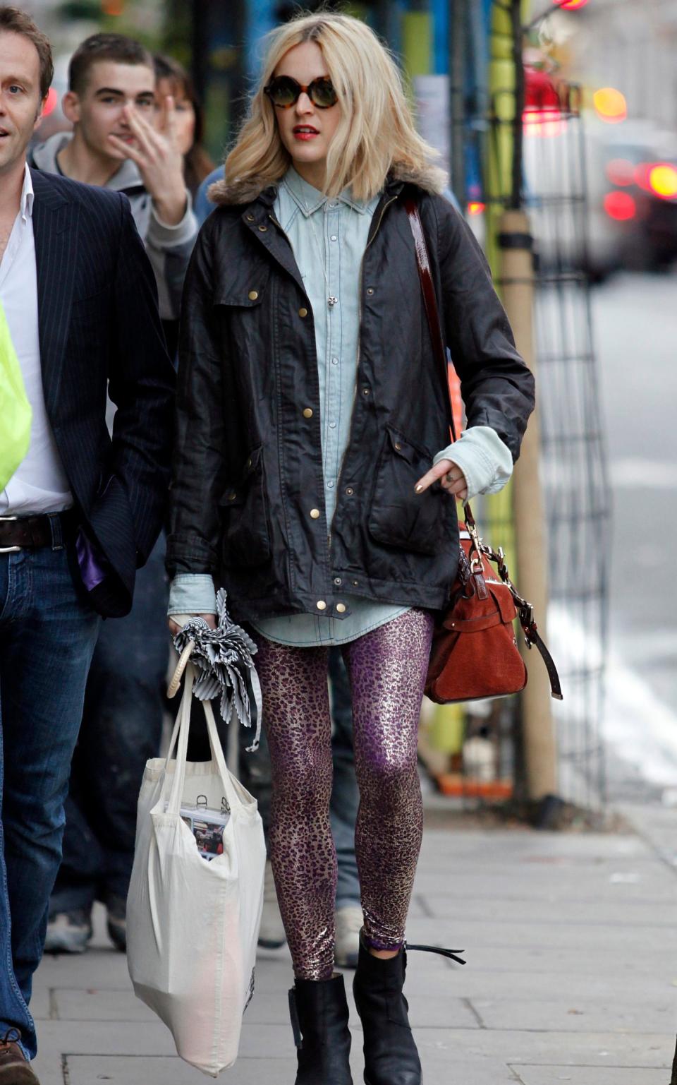 Fearne Cotton was seen wearing a Barbour in London in 2011