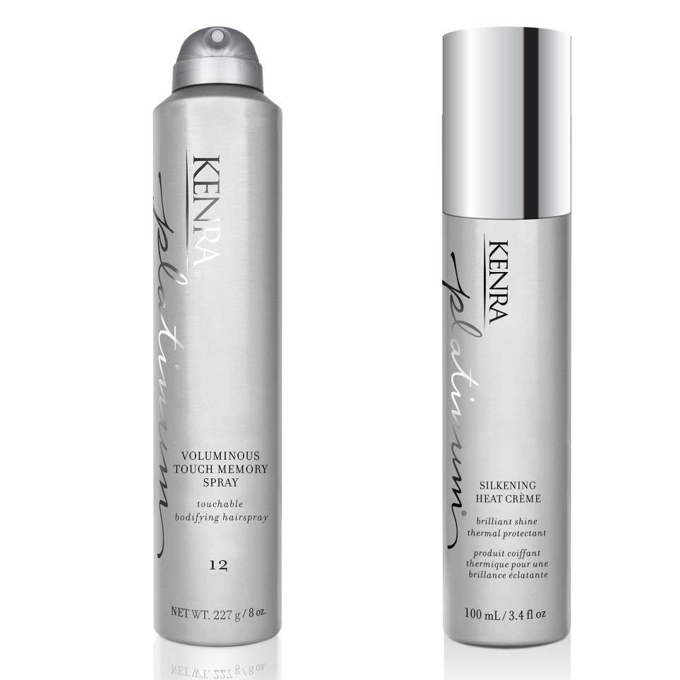 Kenra Platinum Voluminous Touch Memory Spray 12 and Silkening Heat Crème