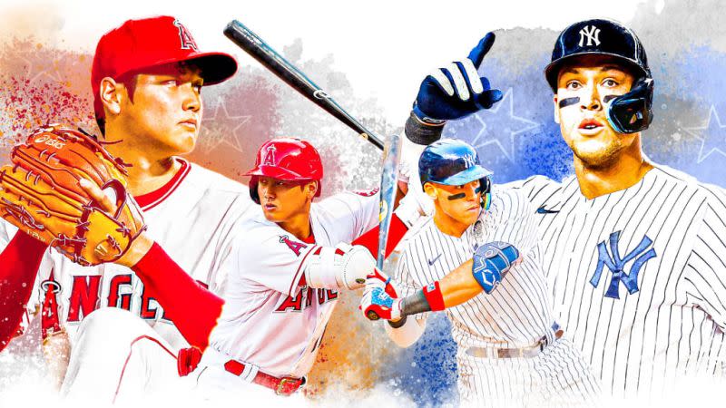 ▲本季美聯MVP兩位強力候選人，大谷翔平(左)Aaron Judge(右)(圖片取自大聯盟官網)