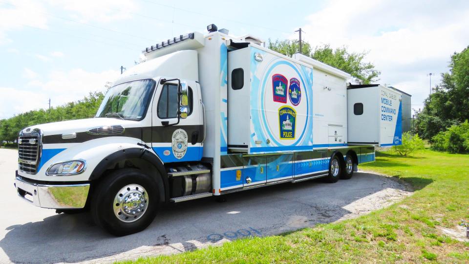Mobile command units provide functional office space just about anywhere since they can run on generators and have satellite dishes. They can provide help to people in crisis after a natural disaster.