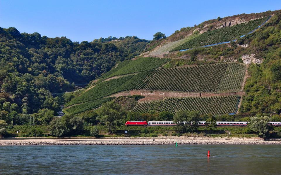 river Rhine Bacharach German train trips best rail train journeys affordable summer 2022 - Getty