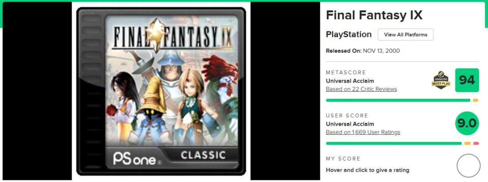 Final Fantasy IX es uno de los juegos más queridos por los fans de la IP