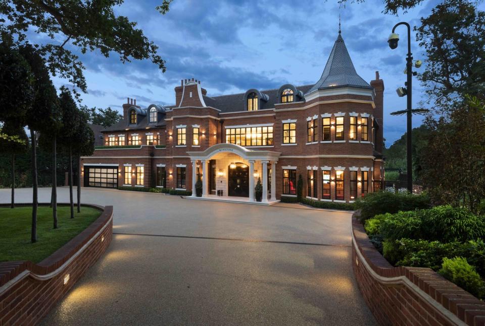 <p>This grand six-bedroom mansion is a new-build home in Keston Park, Kent. It boasts a massive 18,000 sq ft of living space, including a bar area, games room, gym and its very own hydrotherapy suite with a pool and steam room. There's also a splendid central entrance hall, which doubles as a dining hall. </p><p>Oh, and did we mention the 4G five-a-side football pitch in the back garden?</p><p><a class="link " href="https://www.rightmove.co.uk/properties/83243446" rel="nofollow noopener" target="_blank" data-ylk="slk:TOUR NOW;elm:context_link;itc:0;sec:content-canvas">TOUR NOW</a></p>