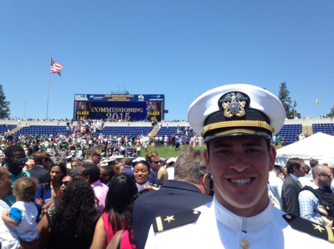 Joe Cardona graduated from the Naval Academy in 2015. (@joecardona93)