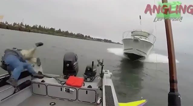 They jump overboard as the speeding boat approaches. Source: Instagram/@InstagramFishing