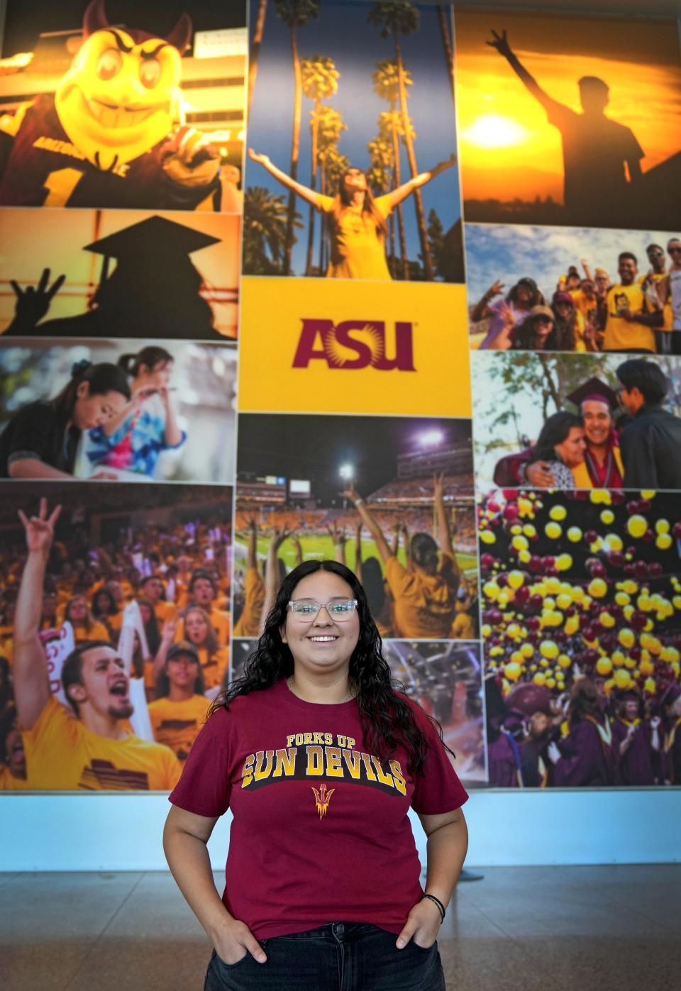 Deyanira Galaviz, 19, of Mesa, is among the growing numbers of Latino students enrolled at Arizona State University.