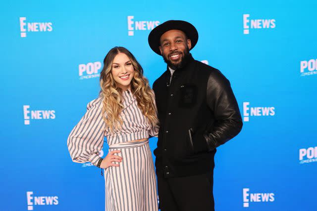 <p>Monica Schipper/E! Entertainment/NBCU Photo Bank via Getty</p> Allison Holker and Stephen 'tWitch' Boss at "Pop of the Morning" on February 18, 2020