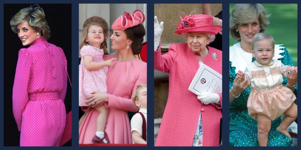 Queen Elizabeth, Princess Diana, Kate Middleton, And More Royals Wearing Pink