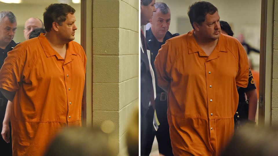 Todd Kohlhepp entered the courtroom of Judge Jimmy Henson for a bond hearing in Spartanburg. Photo: AP