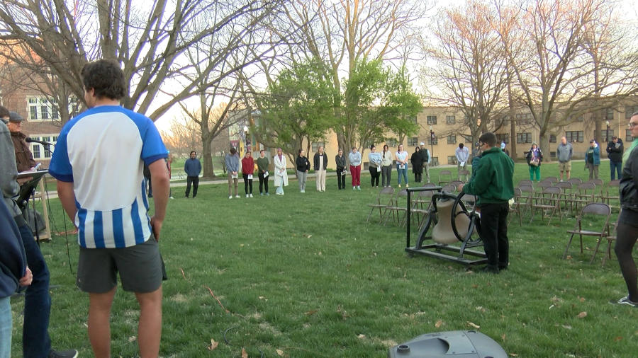 Peace protest held at Bethel College on April 3, 2024 (KSN Photo)