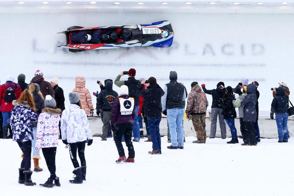 The 2019 IBSF World Cup Bobsled & Skeleton at the Mt. Van Hoevenberg Olympic Bobsled Run in 2019 in Lake Placid, New York.